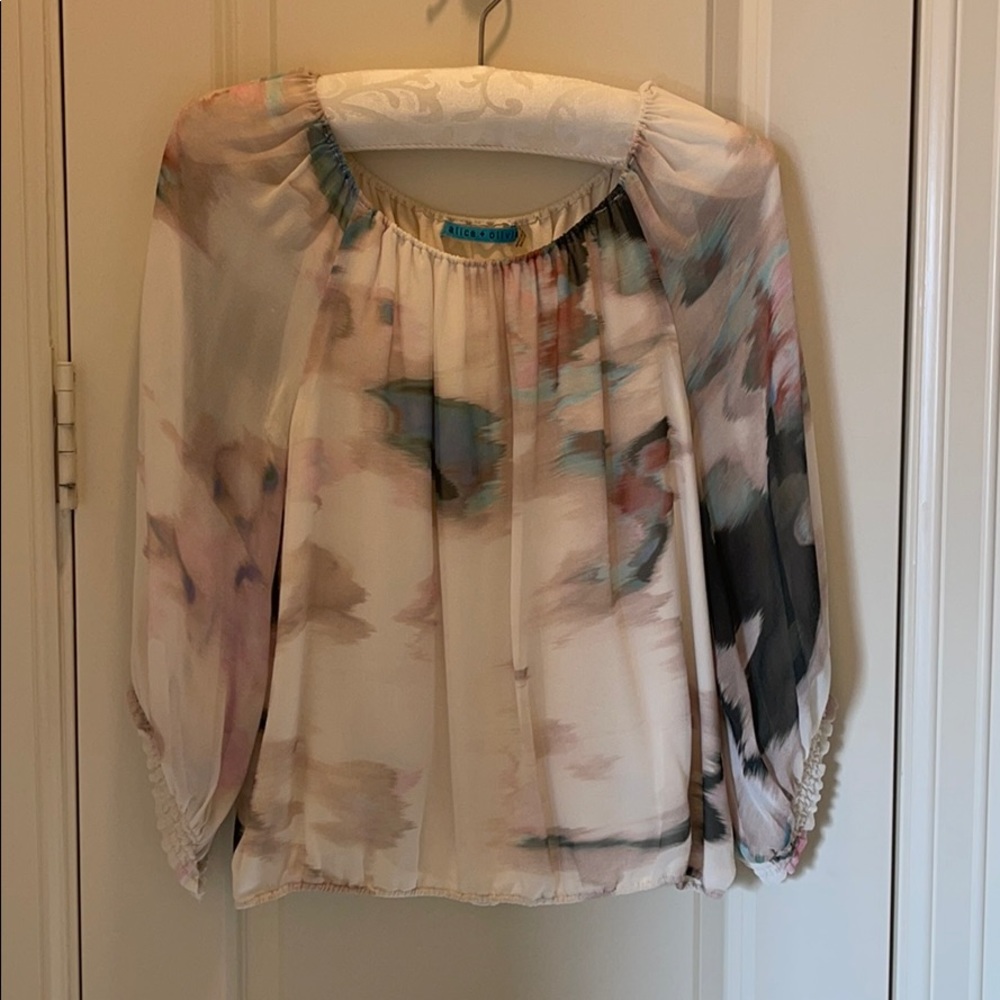 Alice + Olivia silk top